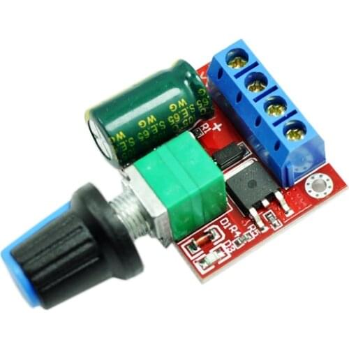 Mini 5A 90W PWM 12V DC Motor Speed Controller Module DC-DC 4.5V-35V Adjustable Speed Regulator Control Governor Switch 24V