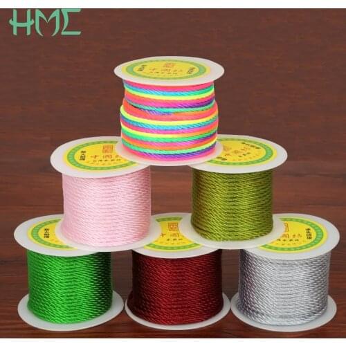 HMC 3MM 27yard/roll 16 Colors Nylon Chinese Knot Cord Macrame Rope Craft Making String Thread Jewelry Findings Diy Cord NEW