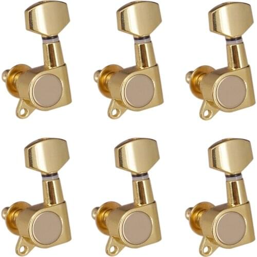 New Guitar Tuning Pegs 6Pieces 6L Tuners Machine Heads Knobs for Guitar String Tuning Peg Replacement Accessories