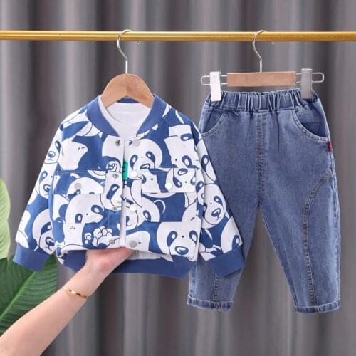 NEW Spring Autumn Toddler Boys Corduroy Clothes Suits Baby Boys Coat Jacket Girls Jeans Sport Kids Clothes 3pcs/Set Tracksuit