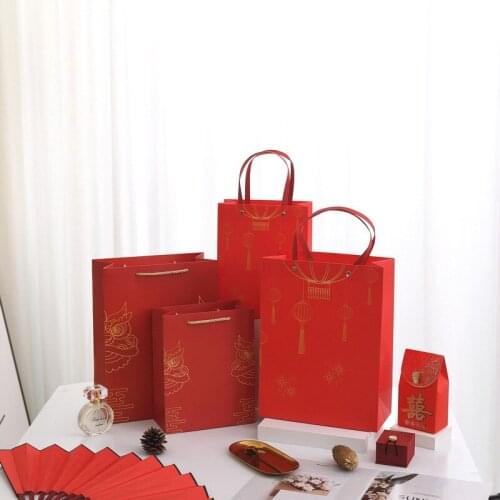 AVEBIEN Creative Chinese Style Gift New Year Festive Tote Bag Gift Box Packaging Bag мешочек для украшений Event Party Supplies