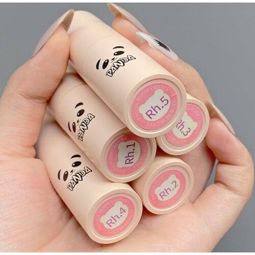 New Cute Panda Lipstick Silky and Misty Texture Matte Non-drying Affordable Easy To Color for Beginners Long-lasting Lip Makeup