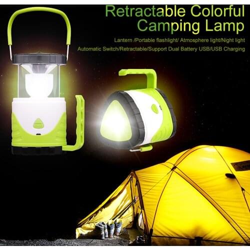 Portable Lantern Camping Light Led Rechargeable Usb Lamp Flashlight Battery Powerful Spotlight Flexible For Tent Camping Outdoor