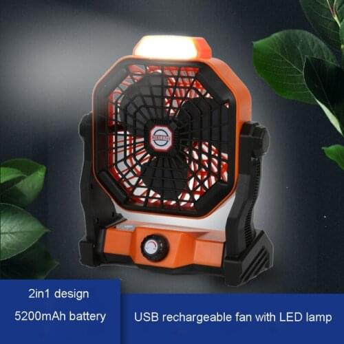Portable Camping Fan with LED Lantern, 10400mAh Outdoor Tent Fan Portable Fan Rechargeable, 270°Head Rotation and Quiet Battery