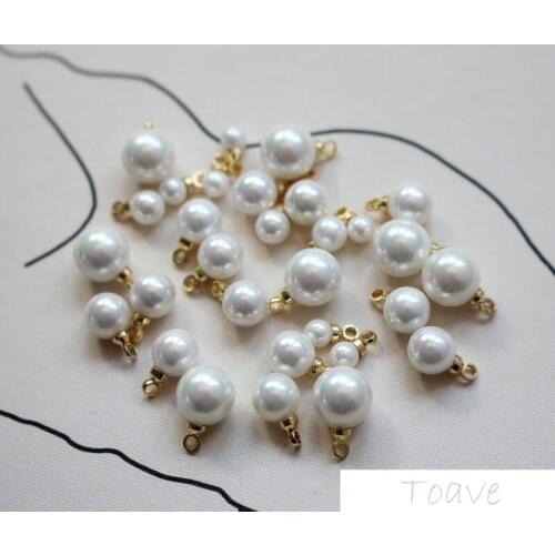 6pcs Natural Shell Make Hanging Ear Stud Earrings Ear Ring Shell Pearls Material Package DIY Handmade Ear Rings Accessories