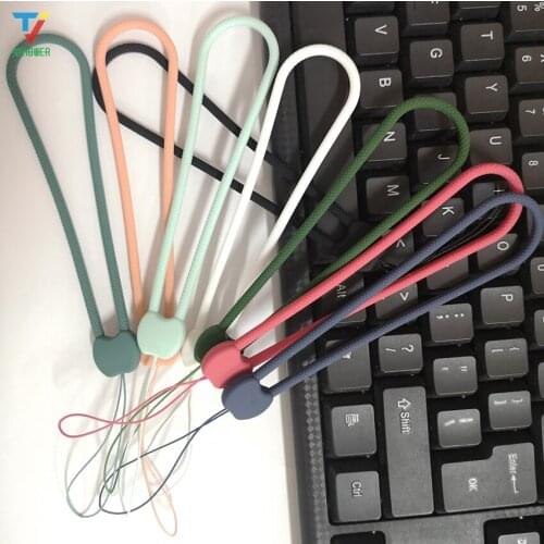 Silicone Cell Phone Lanyard Holder Phone Wrist Straps Lanyards Keychain Strap ID Card Gym USB Badge Cord Hanging Rope 300pcs/lot