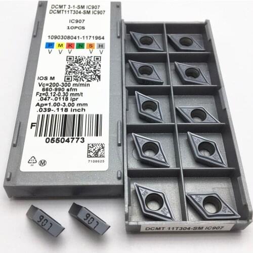 Lathe tool DCMT 11T304 DCMT11T308 SM IC907/908 high quality metal turning tool carbide insert CNC milling insert DCMT11T304