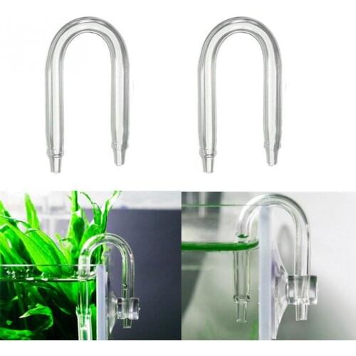 1Pcs Aquarium CO2 Diffuser Check U Shaped Glass Tube
