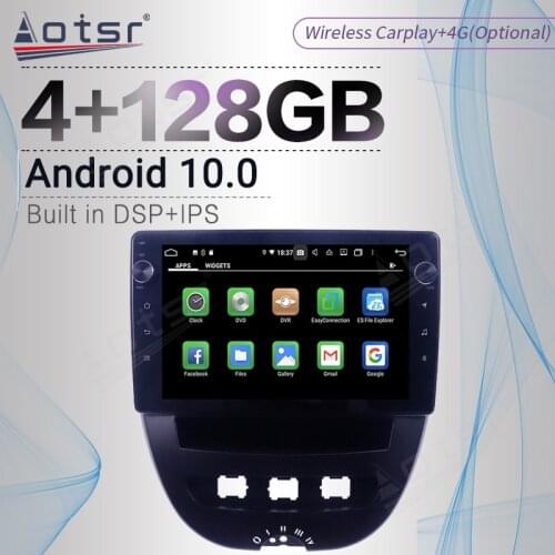 128G For Peugeot 107 For Toyota Aygo 2005-2014 Android Radio Tape Recorder Car Multimedia Player Stereo Head Unit GPS Navigation