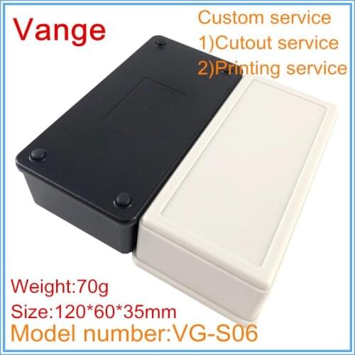 2pcs/lot injection mold making IP54 DIY ABS plastic enclosure box 120*60*35mm for electronic project