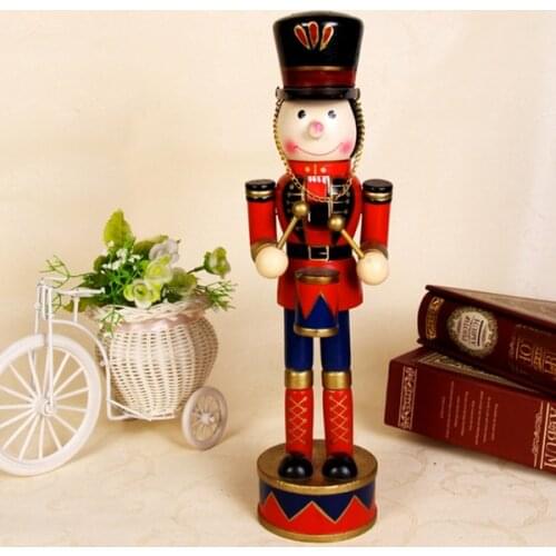 36 cm lMovable doll puppets ovely version of The Nutcracker puppet musicians, wood hand-painted walnut soldiers King D320