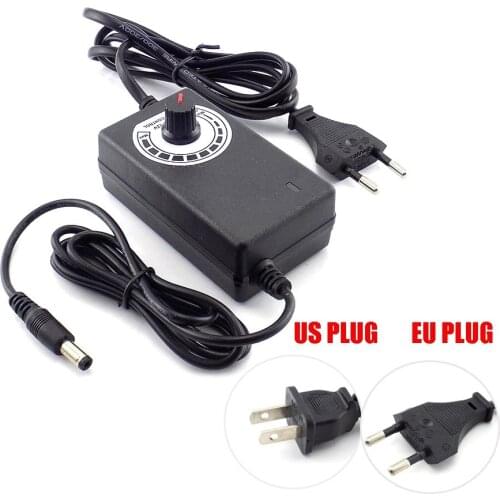 AC 100-220V to DC Adjustable Adapter 3-12V 2.0A Power Adapter Supply Universal Charger for Led Strip Light CCTV Camera 5.5*2.5mm
