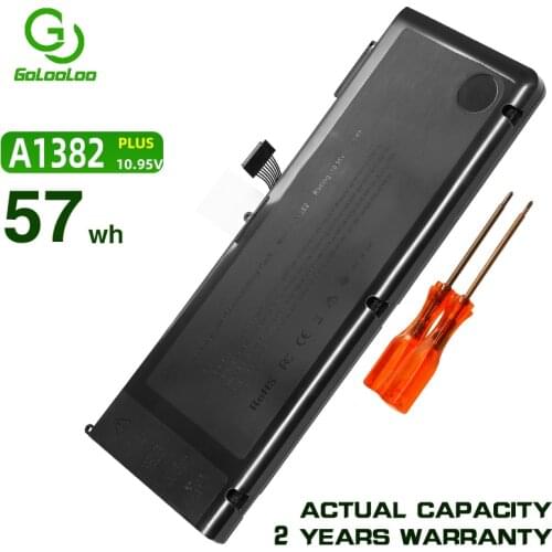 Golooloo A1382 Laptop Battery for Apple MacBook Pro 15" A1286 2011 2012 Version MC721 MC723 MC847 MD318 MD322 MD103 MD104