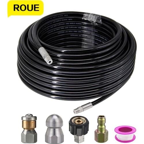 High-Pressure Car Washer Cleanning Outlet Rubber Hose Copper Internal Thread Accessories Rotating Nozzle Sewer Cleaning Pipe