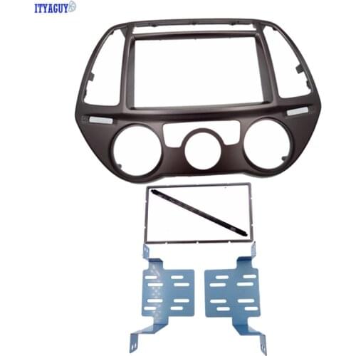 Car Radio DVD Cover fascia fit for Hyundai I-20 I20 2012+ Manual AC Auto Stereo Install Fascia Panel Audio Dash Trim Kit Facia