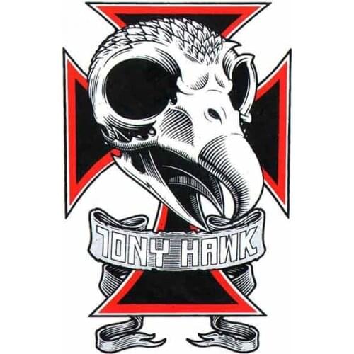 Car Stickers Decor Motorcycle Decals Birdhouse Tony Hawk Decorative Accessories Creative Sunscreen Waterproof PVC,13cm X 9cm