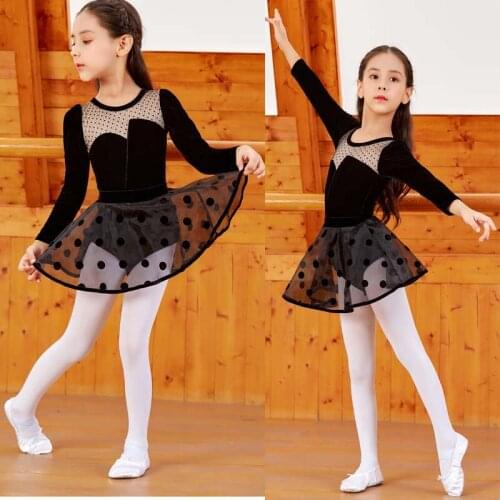 Black tutus Ballet Dancing Dress Girls Daily Exercise Vest Leotard High Quality Cotton Ballet Tutu Children White Dance Skirt