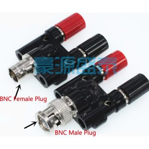 BNC Male/Female To 4mm Dua Banana Plug/Jack Connector Coaxial Adapter