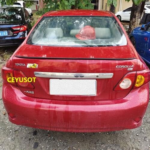 CEYUSOT For Accessories Spoiler NEW OLD Toyota Corolla PU Plastic Universal Car Trunk Rear Lip Wing Tail Body Kit V Style 2006
