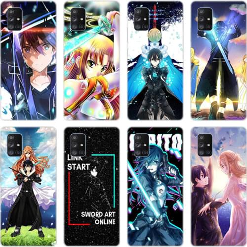 Sword Art Online SAO anime Case for Samsung Galaxy A10 A21 A30 A50 A70 S A20E A40 A01 A11 A31 A41 A51 A71 A81 A91 Silicone Cover