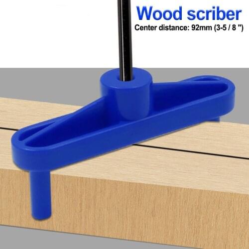 Woodworking Scribe Gauge Fixture Measure Line Ruler Doweling Jig Drill Guide Drilling Hole Connection Center Gauge Measurement