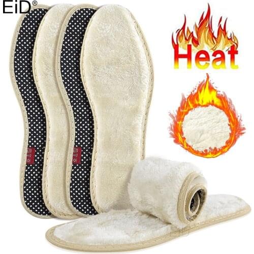 EiD Fur Heated Shoe Insoles Thick Winter Insole High Quality Foot Warmer Breathable Shoes Insoles Winter Outdoor Heated Unisex