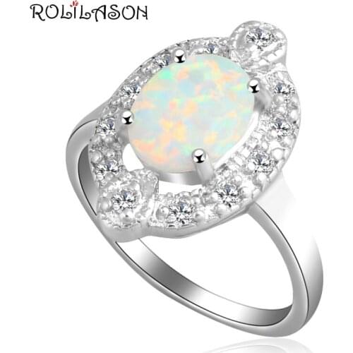 Royal Designer Wholesale & Retail Fire Opal silver plated Prom party fashion jewelry Rings USA size #6.5 OR468