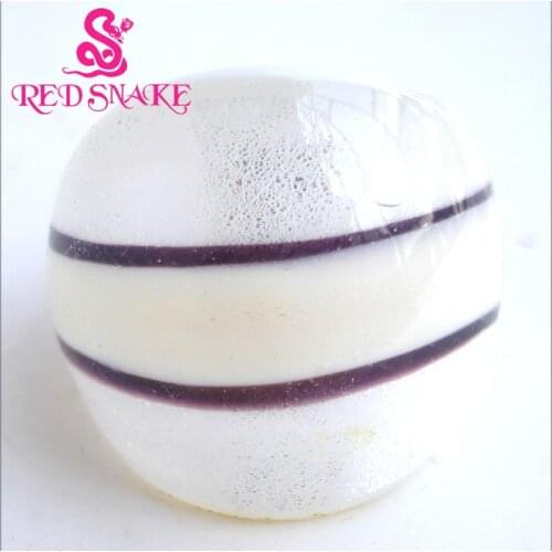 RED SNAKE Fashion Ring Handmade White colour bar with line Murano Glass Rings