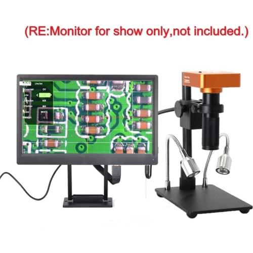 KE-212 1000x Zoom 1080p Microscope Camera HD 2K 21MP CCD For BGA Repairing On Phone CPU PCB Dual Led Lights Remote Control