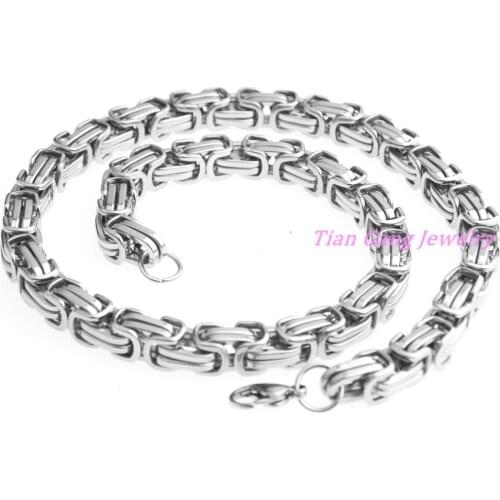 7/8/10mm Wide Fashion Jewelry Silver Color Mens womens Stainless Steel Chain Necklace Wholesale Christmas Gift
