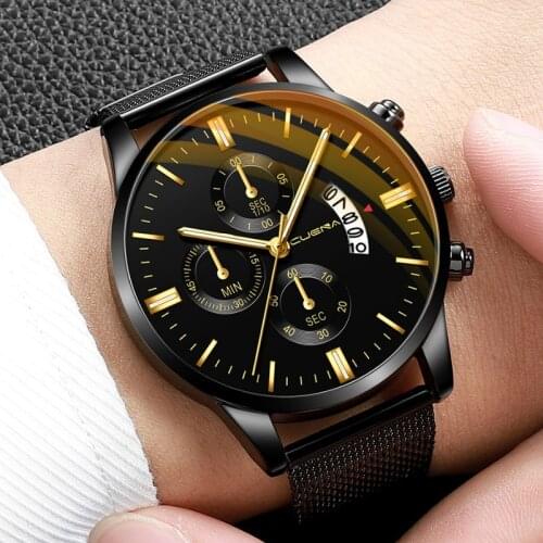 Men Watch Brand Business Watches Men With calendar Sport Stainless Steel Quartz Wristwatch erkek kol saati relojes hombre 2019