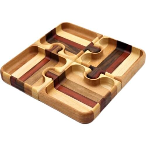 2021 New Colorful 4 ' Puzzle Cookie Holder-Tableware - Cookie Dried Fruit Presentation Plate - Kitchen Sets - Cookie Plate Free