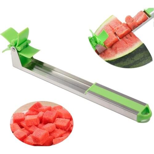 Watermelon Slicer Cutter 304 Stainless Steel Multifunction Windmill Melon Slicer Dicer Watermelon Cubes Fruit Tools Kitchen Tool