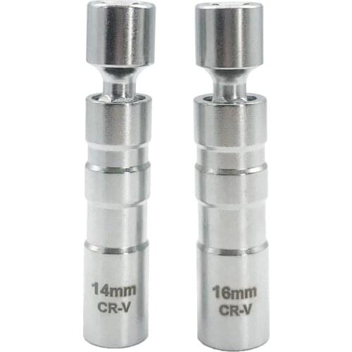14MM/16MM Magnetic Swivel Spark Plug Sleeve Socket Universal Angle Spark Plug Sleeve Removal Tool Point Remover Wrench