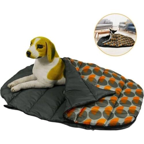 Portable Pet Sleeping Bag Waterproof Dog Bed Durable Pet Bed Outdoor Warm Dog Cushion For Hiking Camping Traveling Pet Supplies