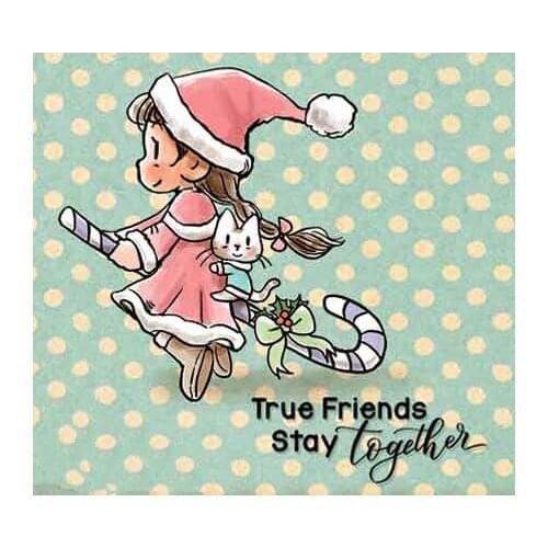 Girl Transparent Silicone Rubber Stamp And Metal Die Sheet Cling Scrapbooking DIY Cute Pattern Photo Album