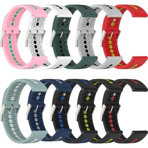 For Samsung Color Hole Watch Strap 20mm High-End Style Watch Band for Samsung Galaxy Watch4/Watch4 Classic