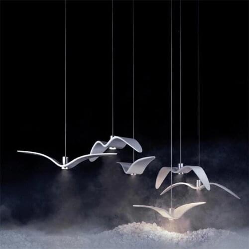 Modern Seagull lamp white Hanging Lights Led seagull pendant Lamp Coffee Shop Restaurant Bar Bird Pendant Light Nordic Lighting