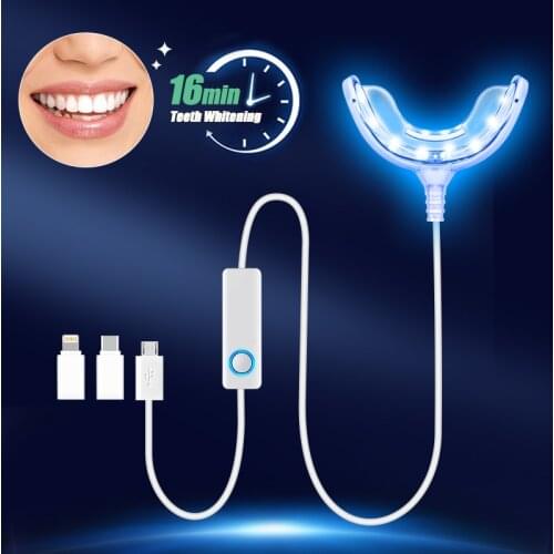 TONGWODE Teeth Whitening LED Light With Timer Function USB Plug Accelerator Remove Tooth Tartar Dental Care Equipment