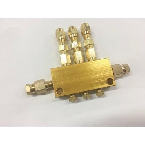 4mm outlet*3/6mm inlet B Type volume adjustable Oil Distributor/seperator valve/divider for centralized lubrication