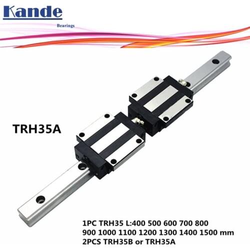 Precision rail 1PC TRH35 Linear guide + 2PCS TRH35B Block or TRH35A Flange Block L 400-1500 mm for CNC