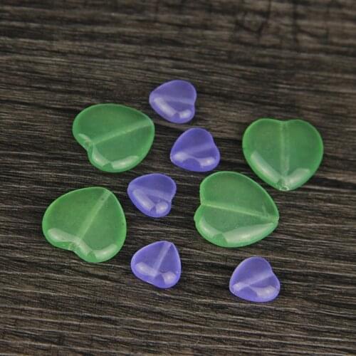Natural Gem Stone Purple Green Heart Plated Beads 12*5/20*7mm Spacer Beads Handmade For Bracelets Necklace DIY Jewelry Making