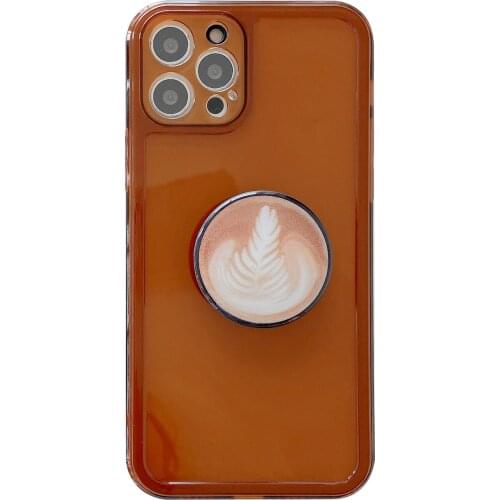 Latte Art Stand Knot TPU Case for iPhone 12 Pro Max Back Phone Cover for 12 11 Pro Max X XS XR 8 7 Plus SE 2020