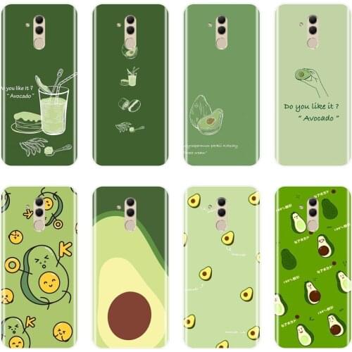 Green Avocado Funny Cute Phone Case For Huawei Mate 7 8 9 10 20 Lite Cases For Huawei Mate 9 10 20 Pro Silicone Back Cover