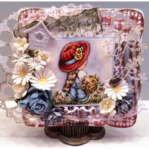 Flower Lace Frame New 2020 Photo Album Metal Cutting Dies Stencils For DIY Scrapbooking Paper Card Making Decor Craft