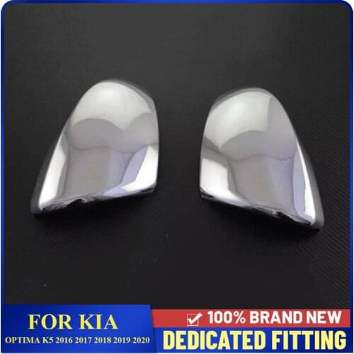 For Kia Optima K5 2016 2017 2018 2019 2020 ABS Chrome Car Outer Side Door Rearview Mirror Frame Cover Stickers