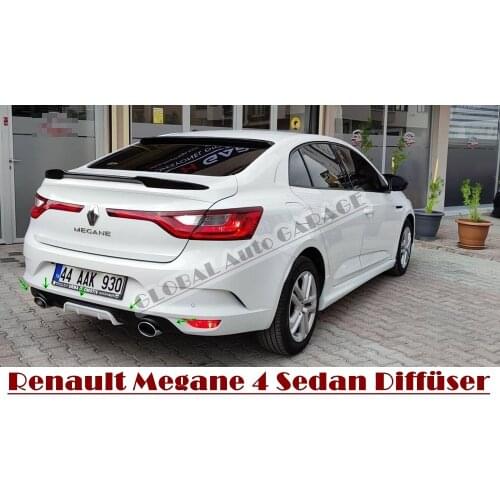 For Renault Megane 4 Diffuser 2016 2017 2018 2019 2020 Extension Rear Bumper Attachment Car Styling Auto Exhaust Universal Sport