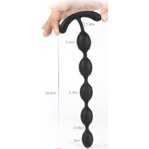 Enema Anal Beads SM Erotic Toys for Men Woman Silicone Prostate Massage Butt Plug Vaginal Anal Dilator Anus Beads Expander