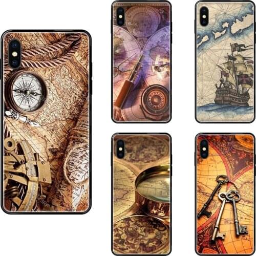 Map Anchor Not All Who Wonder Are Lost Adults For Samsung Galaxy S20 S10e S10 S9 S8 S7 S6 S5 edge Lite Plus Ultra Black Soft