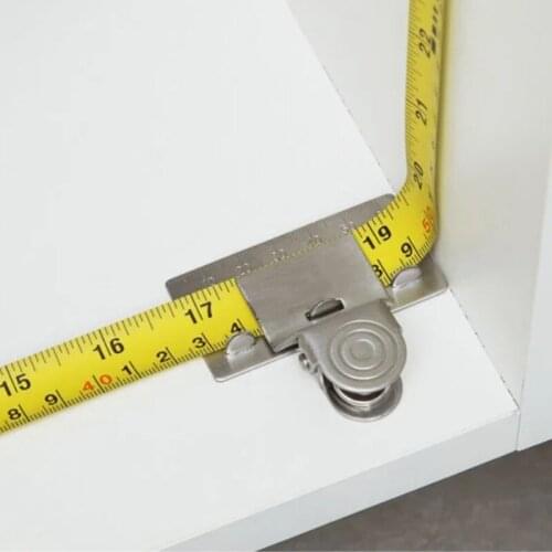 Metal Measuring Tape Clip Holder Woodworking Tools Precise Clear Wood Measuring Accessories Measure Angle Correction Locate Tool